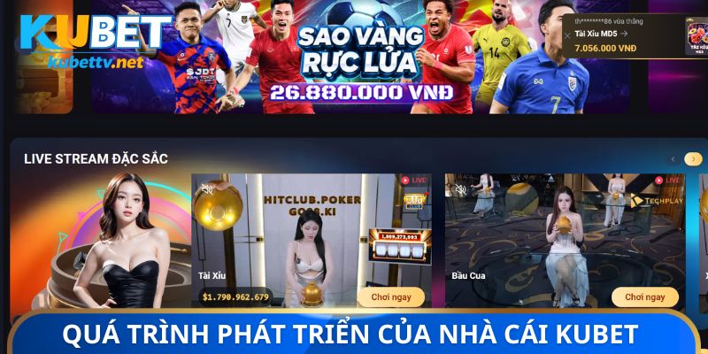 Quá trình phát triển của nhà cái Kubet